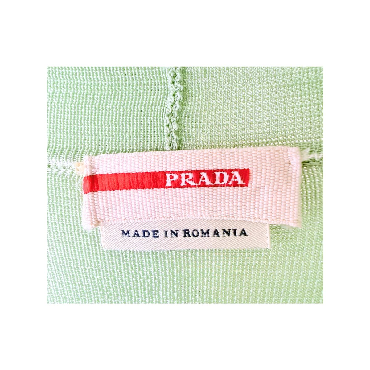 Prada Sheer Viscose Knit Cardigan Mint Green Lightweight Top