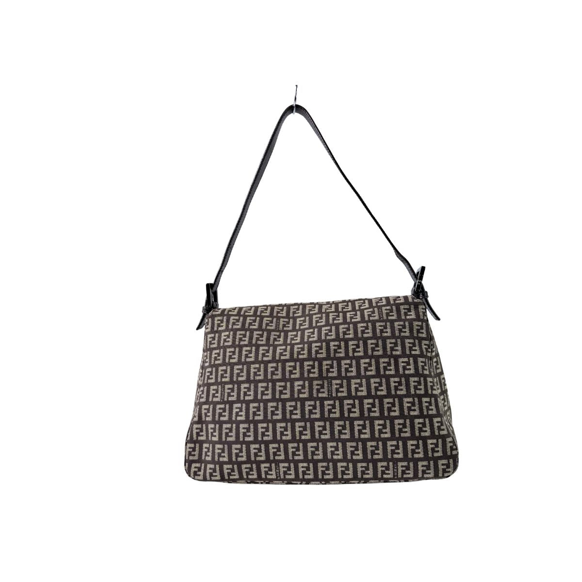 Fendi Zucca Baguette Shoulder Bag Brown FF Logo