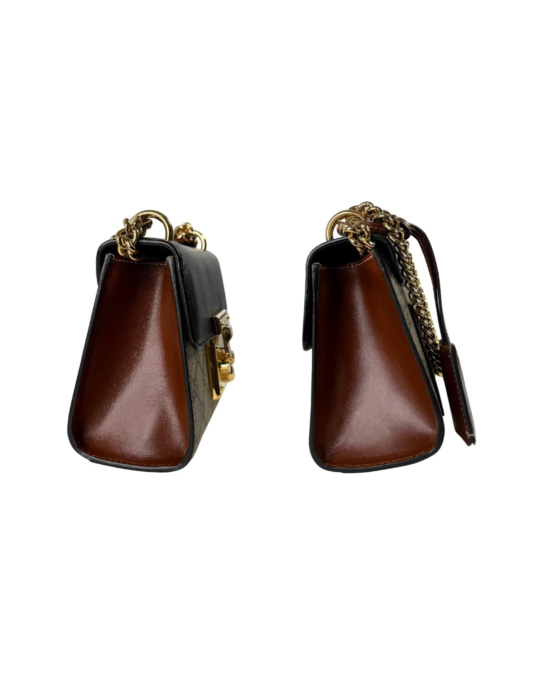 Gucci Padlock GG Supreme Canvas Leather Shoulder Bag