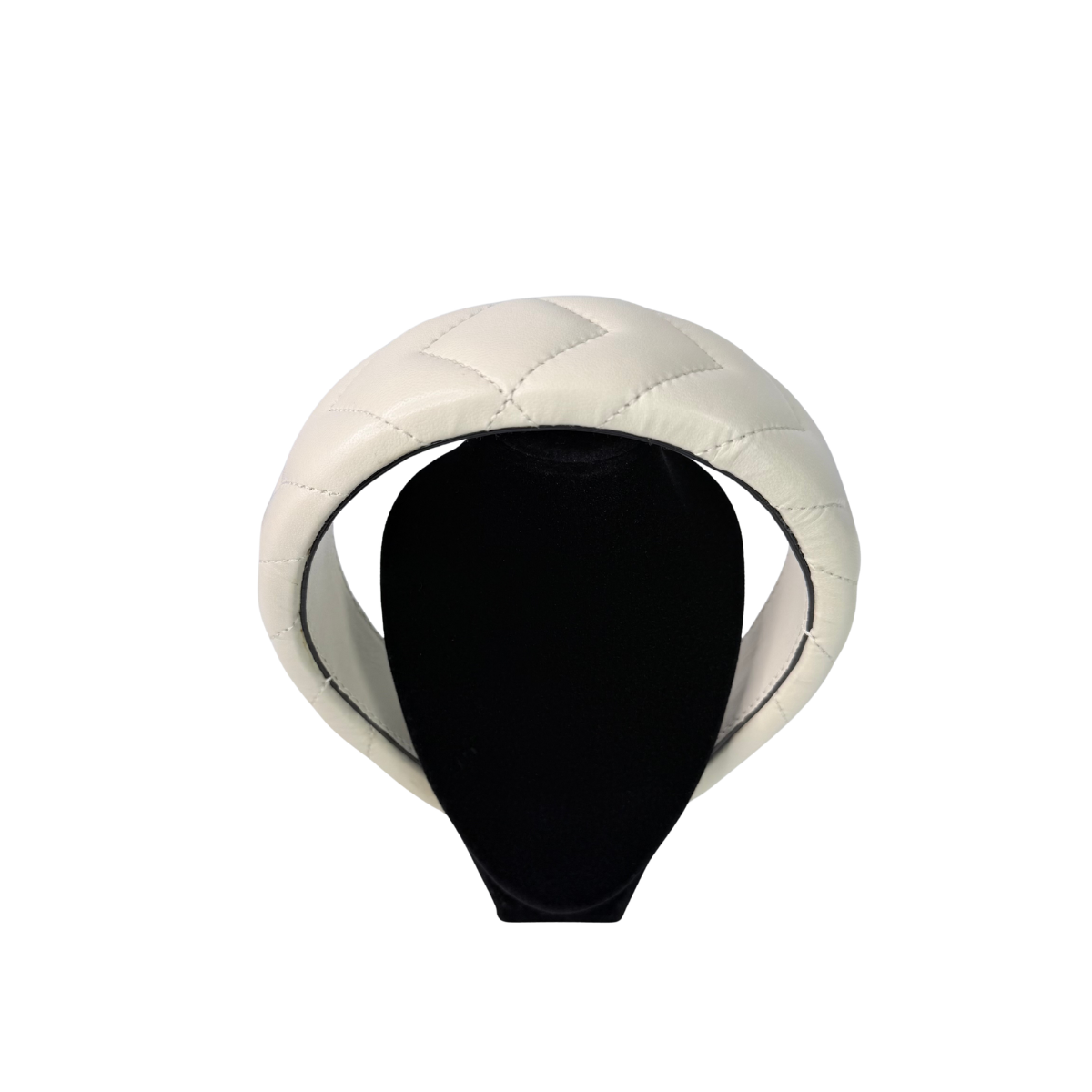 Gucci Interlocking G Matelassé Leather Headband White