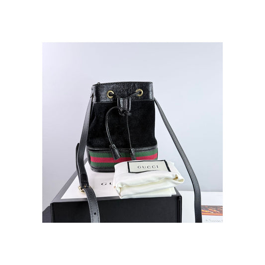 Gucci Web Ophidia Suede Bucket Bag
