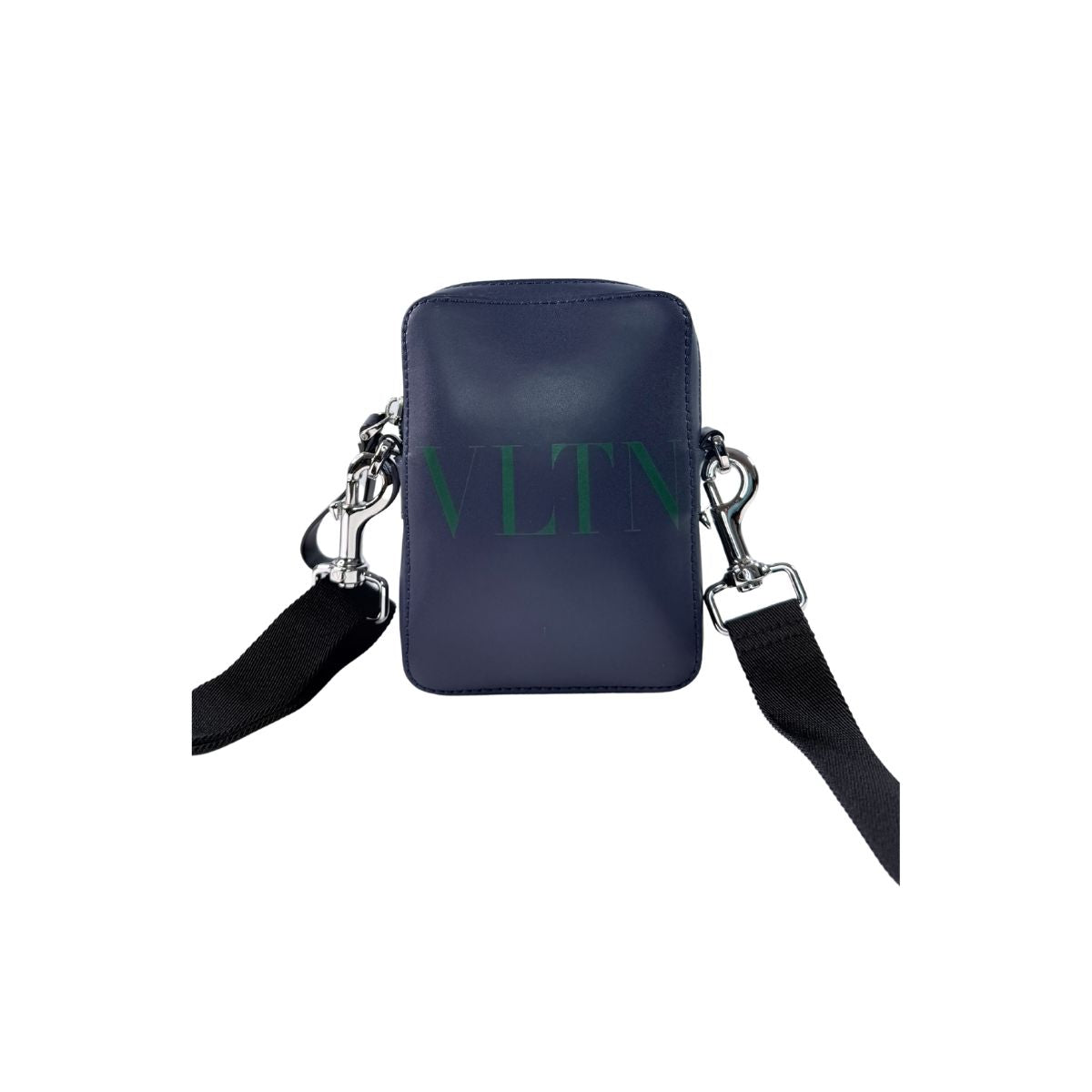 Valentino Garavani VLTN Logo Navy Leather Mini Crossbody Bag