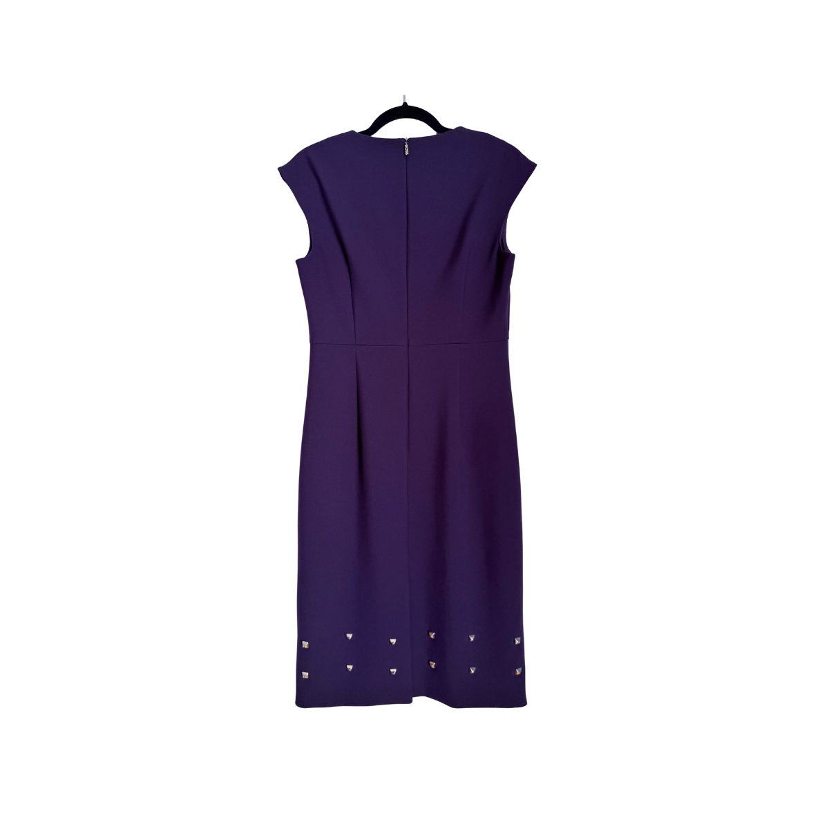 Hugo Boss Devoka Purple Studded Sheath Dress