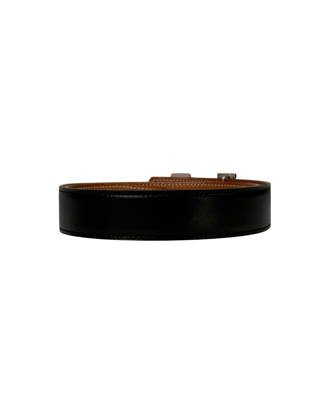 Hermès Reversible Black & Brown Leather H Belt Size 80