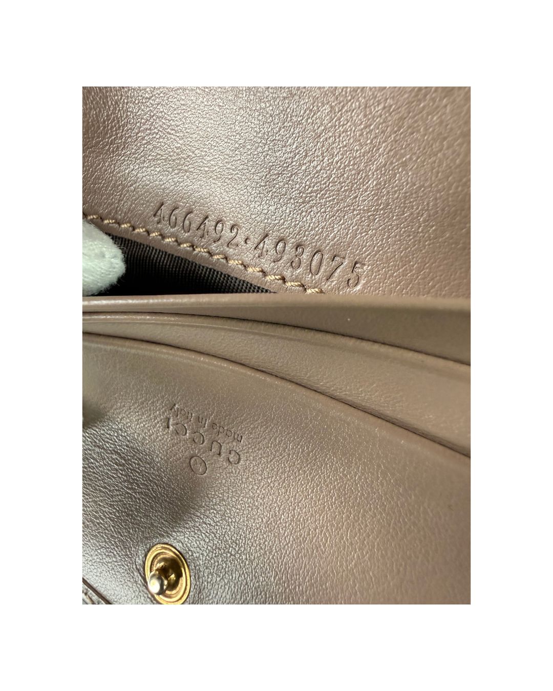 Gucci GG Marmont Dusty Pink Matelassé Leather Compact Wallet