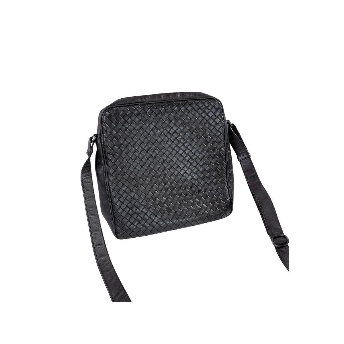 Bottega Veneta Intrecciato Dark Brown Leather Crossbody Messenger Bag