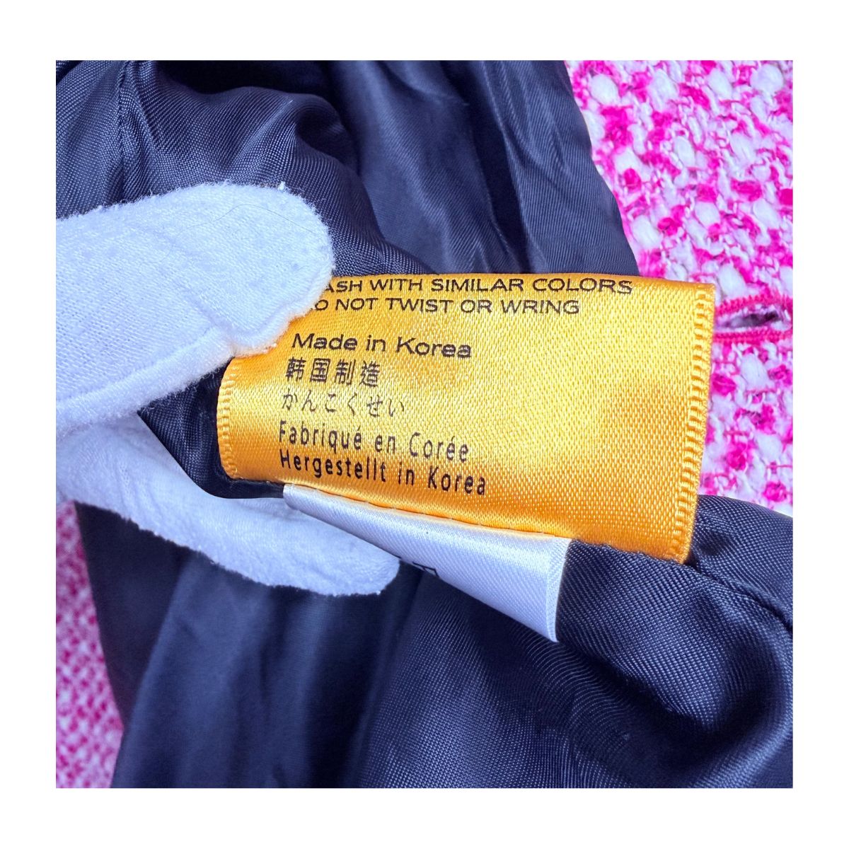 GOODBOY Pink Tweed Wool Blend Jacket