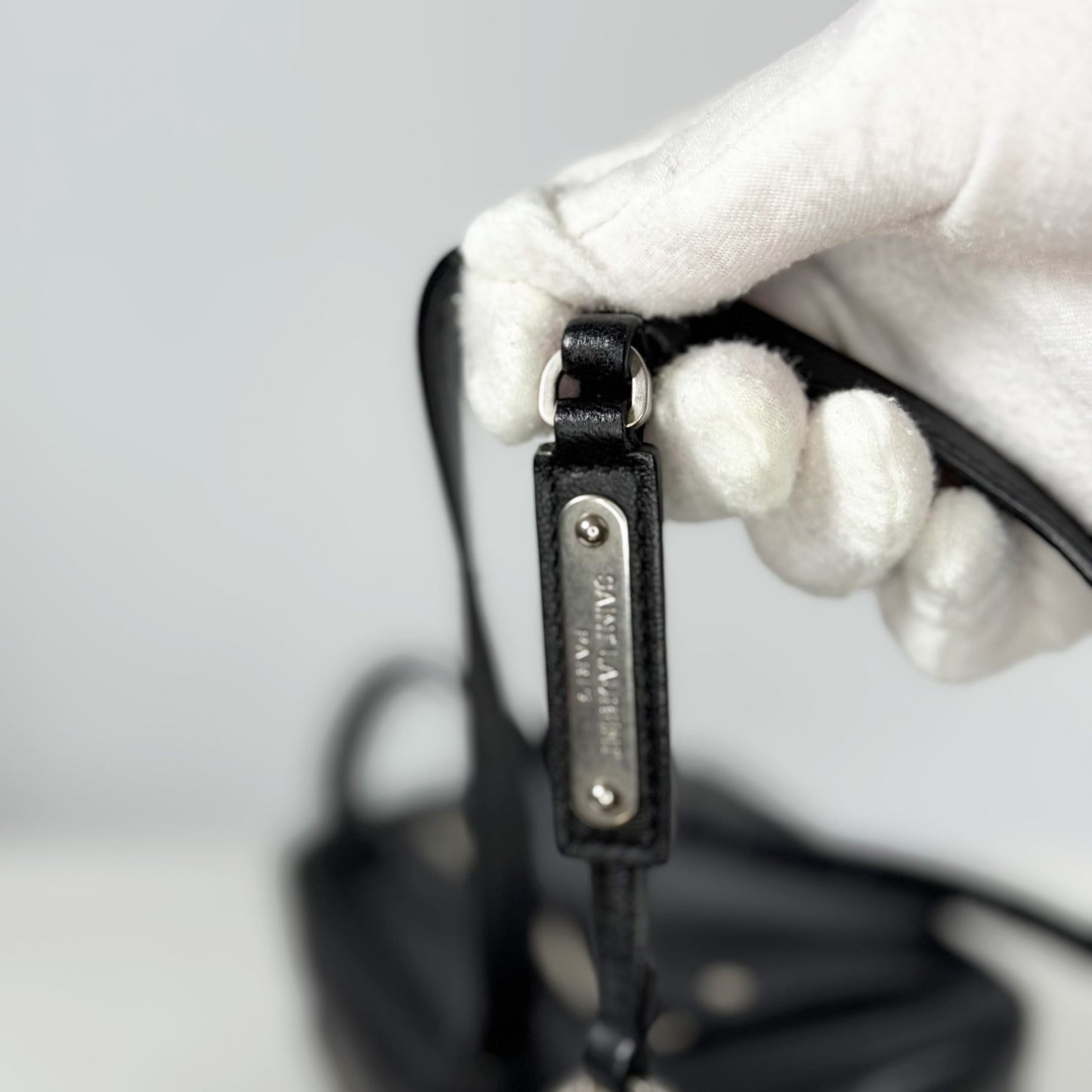 Yves Saint Laurent Black Leather Belt Bag Crossbody Bag, Rare and Hard to Find