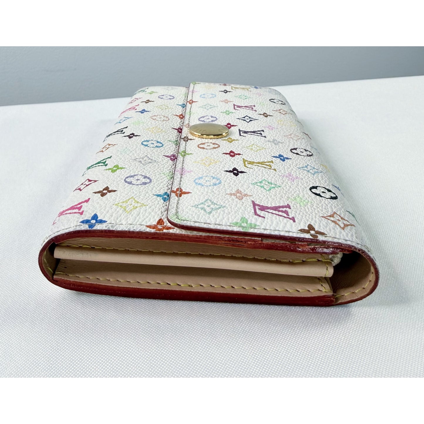 Louis Vuitton Multicolore Sarah Wallet White Long Wallet