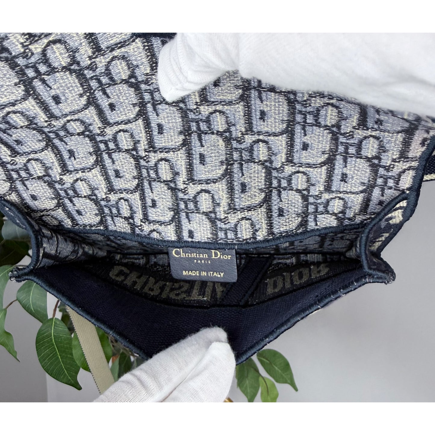 Christian Dior Oblique Slim Saddle Belt Pouch w/ Dust Bag
