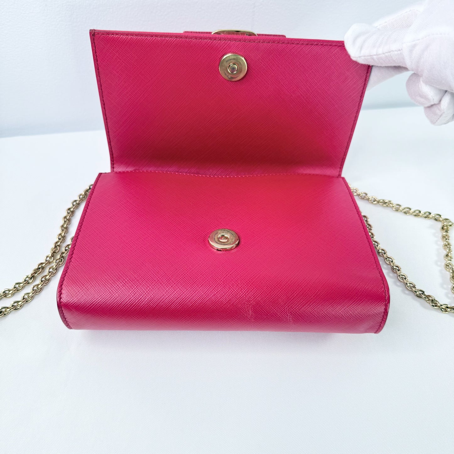 Salvatore Ferragamo Vara Bow Red Saffiano Leather Crossbody Bag
