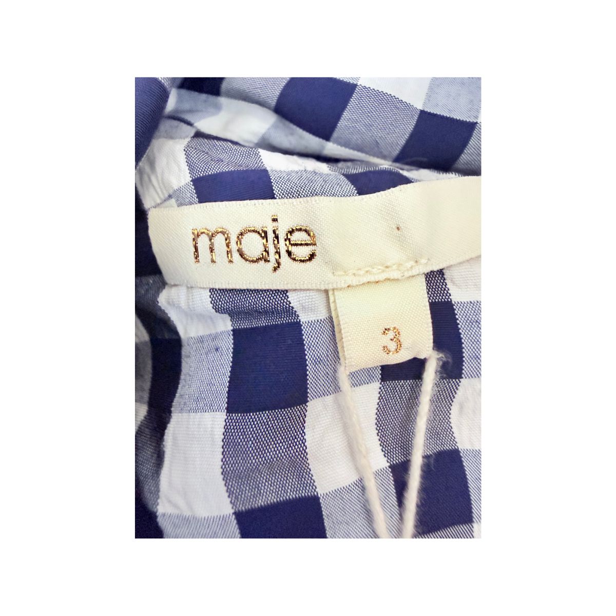 Maje Raprita Gingham Dress