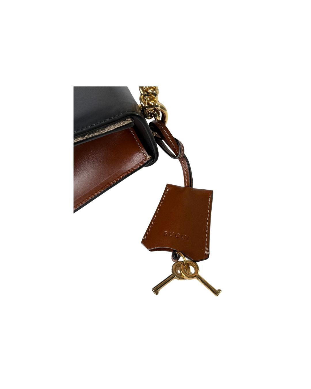 Gucci Padlock GG Supreme Canvas Leather Shoulder Bag
