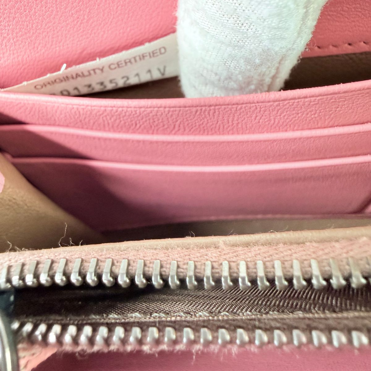 Bottega Veneta Intrecciato Pink Leather Zip Around Wallet