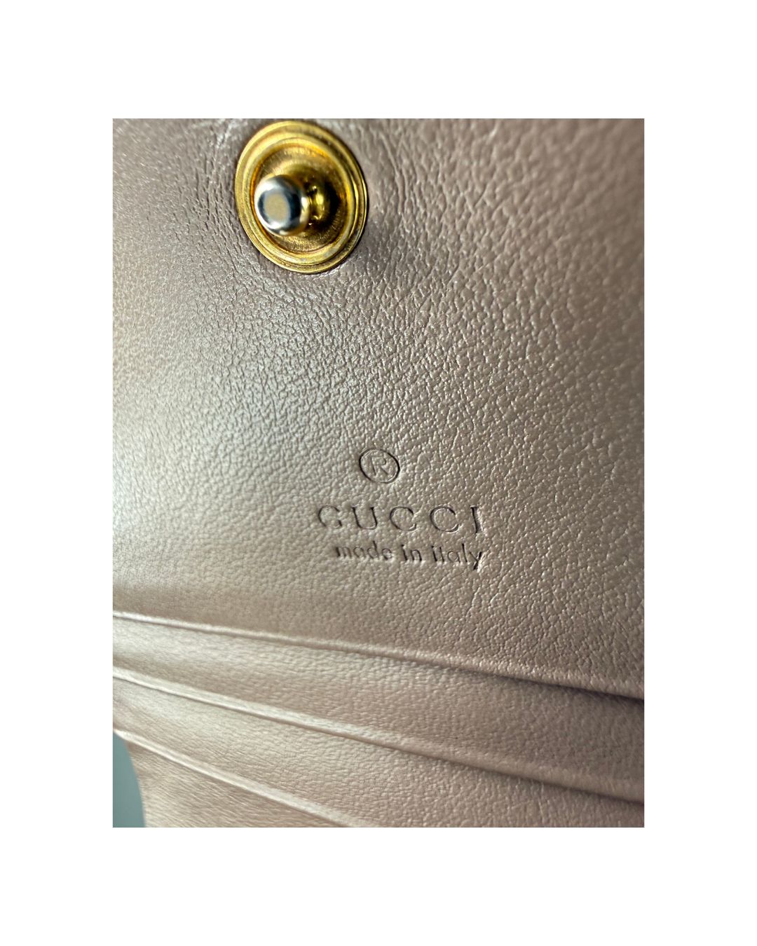 Gucci GG Marmont Dusty Pink Matelassé Leather Compact Wallet