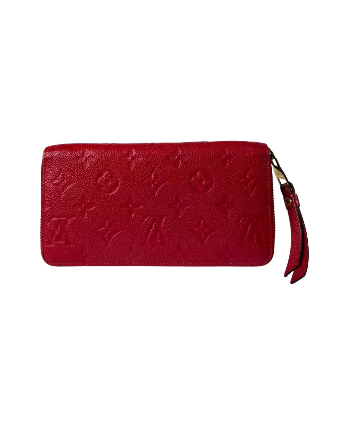 Louis Vuitton Zippy Wallet Monogram Empreinte Red Leather