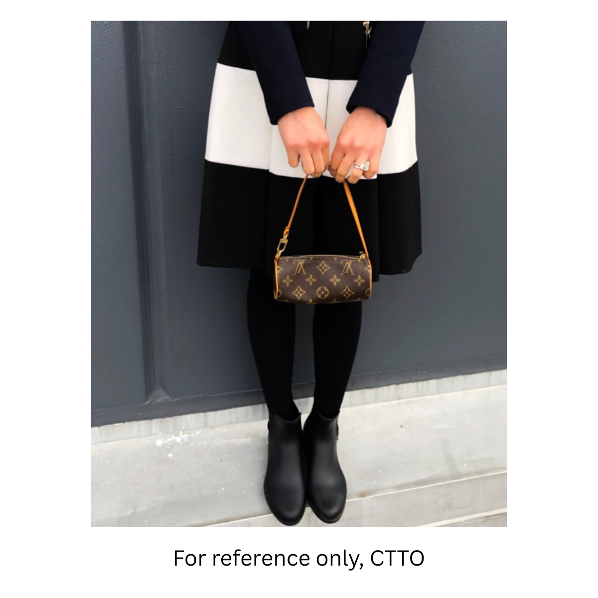 Louis Vuitton Monogram Mini Pouch for Papillon Bag Brown