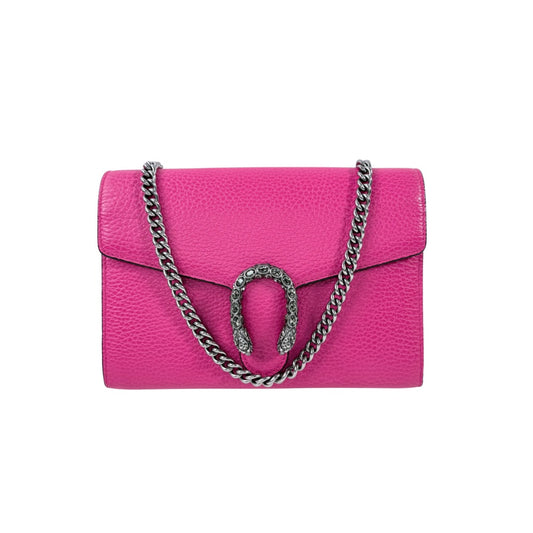 Gucci Dionysus Chain Wallet Pink Leather Shoulder Bag