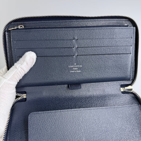 Louis Vuitton Zippy Wallet Epi Leather Navy Organizer