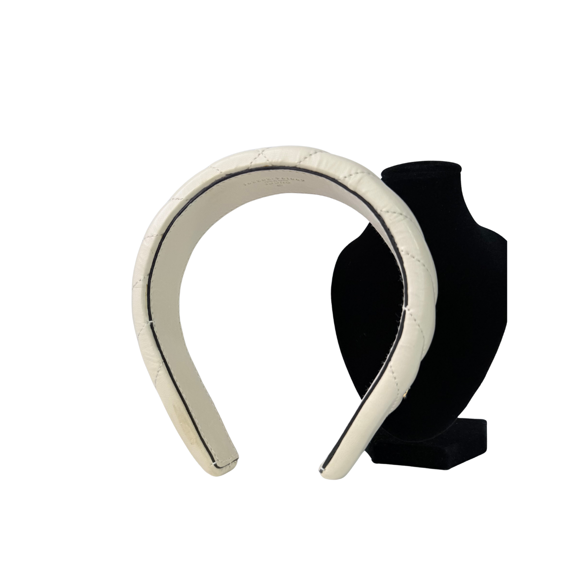 Gucci Interlocking G Matelassé Leather Headband White