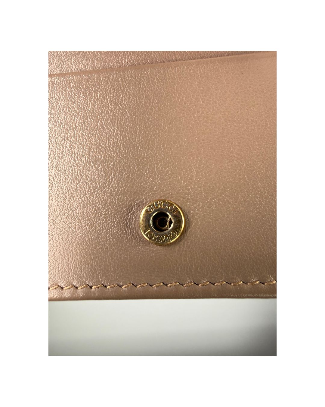 Gucci GG Marmont Dusty Pink Matelassé Leather Compact Wallet