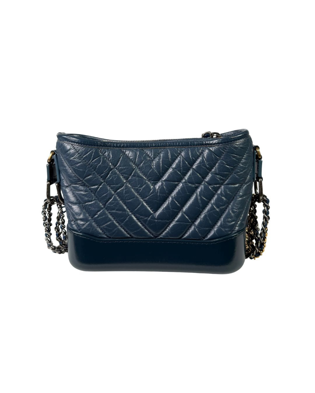 Chanel Gabrielle Small Blue Aged Calfskin Hobo Bag