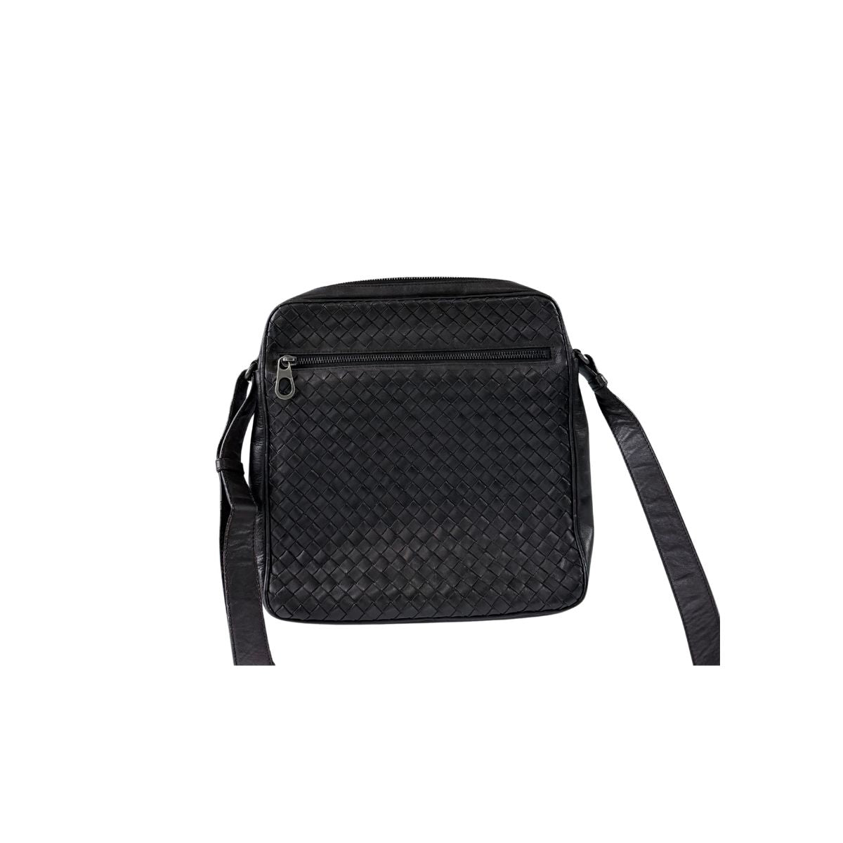 Bottega Veneta Intrecciato Dark Brown Leather Crossbody Messenger Bag