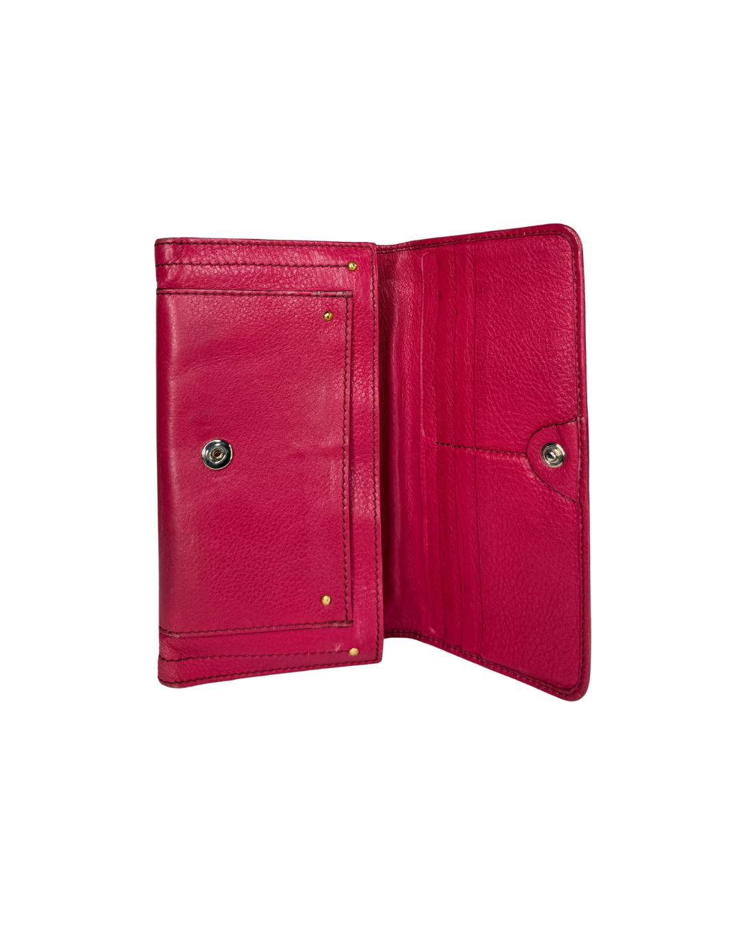 Chloé Paddington Long Wallet Pink Leather