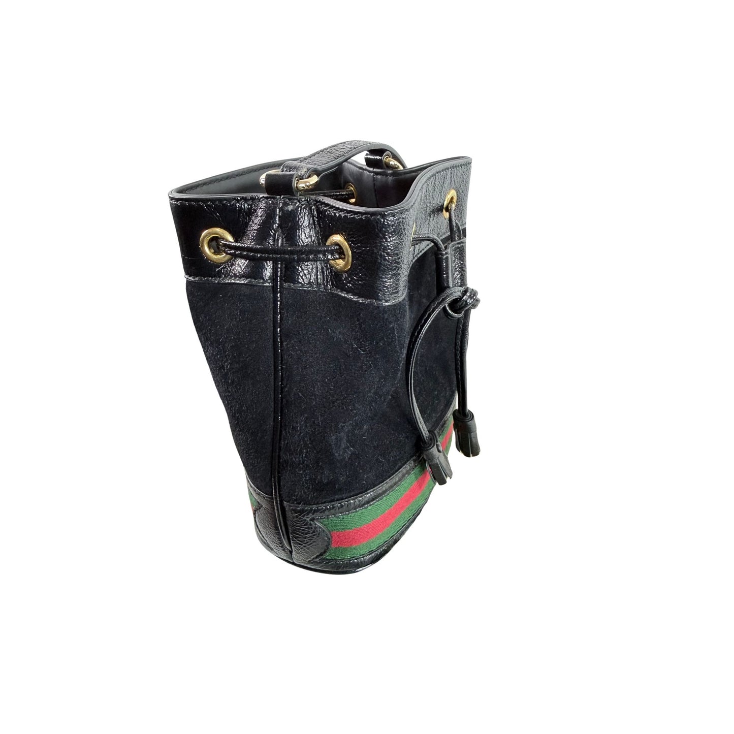Gucci Web Ophidia Suede Bucket Bag
