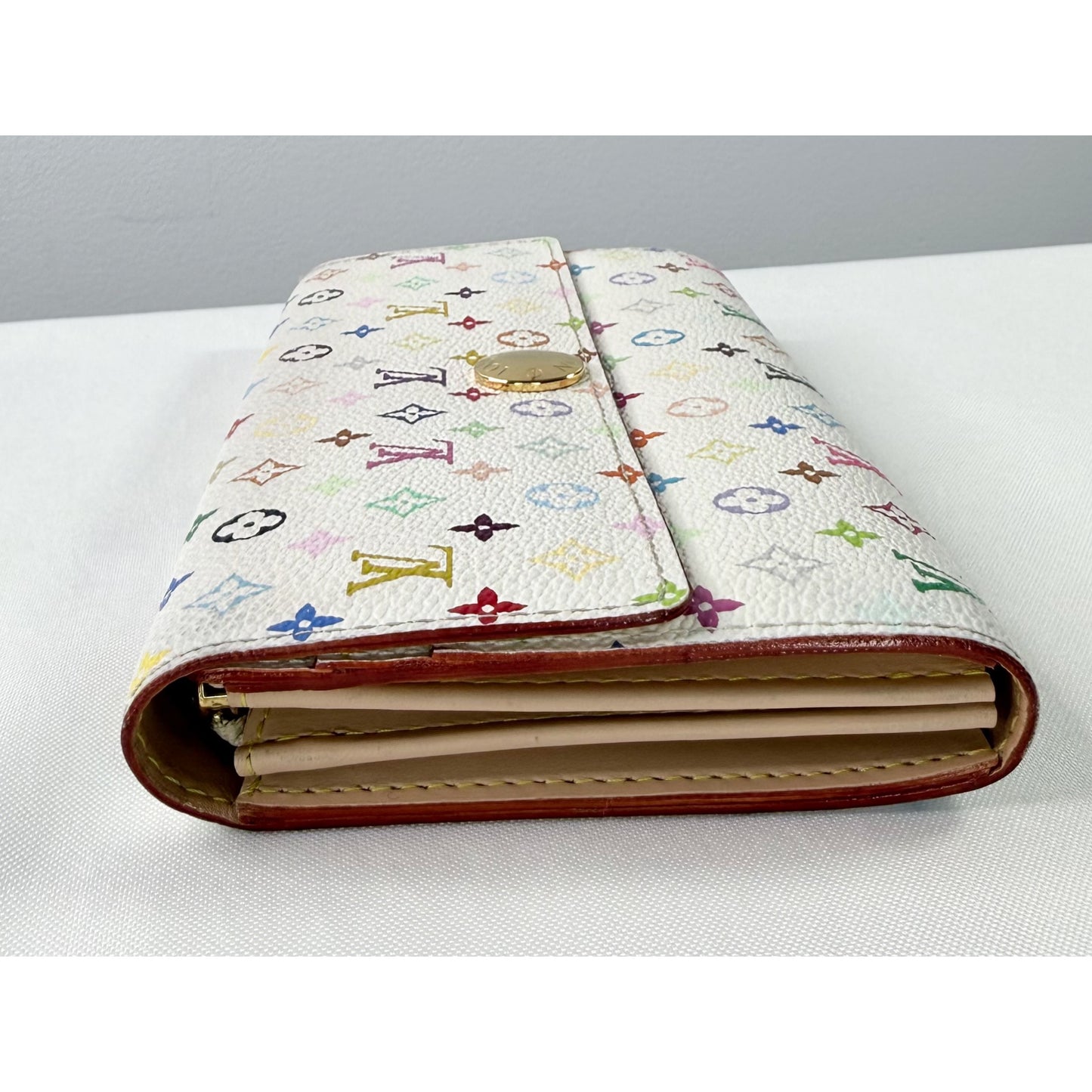 Louis Vuitton Multicolore Sarah Wallet White Long Wallet