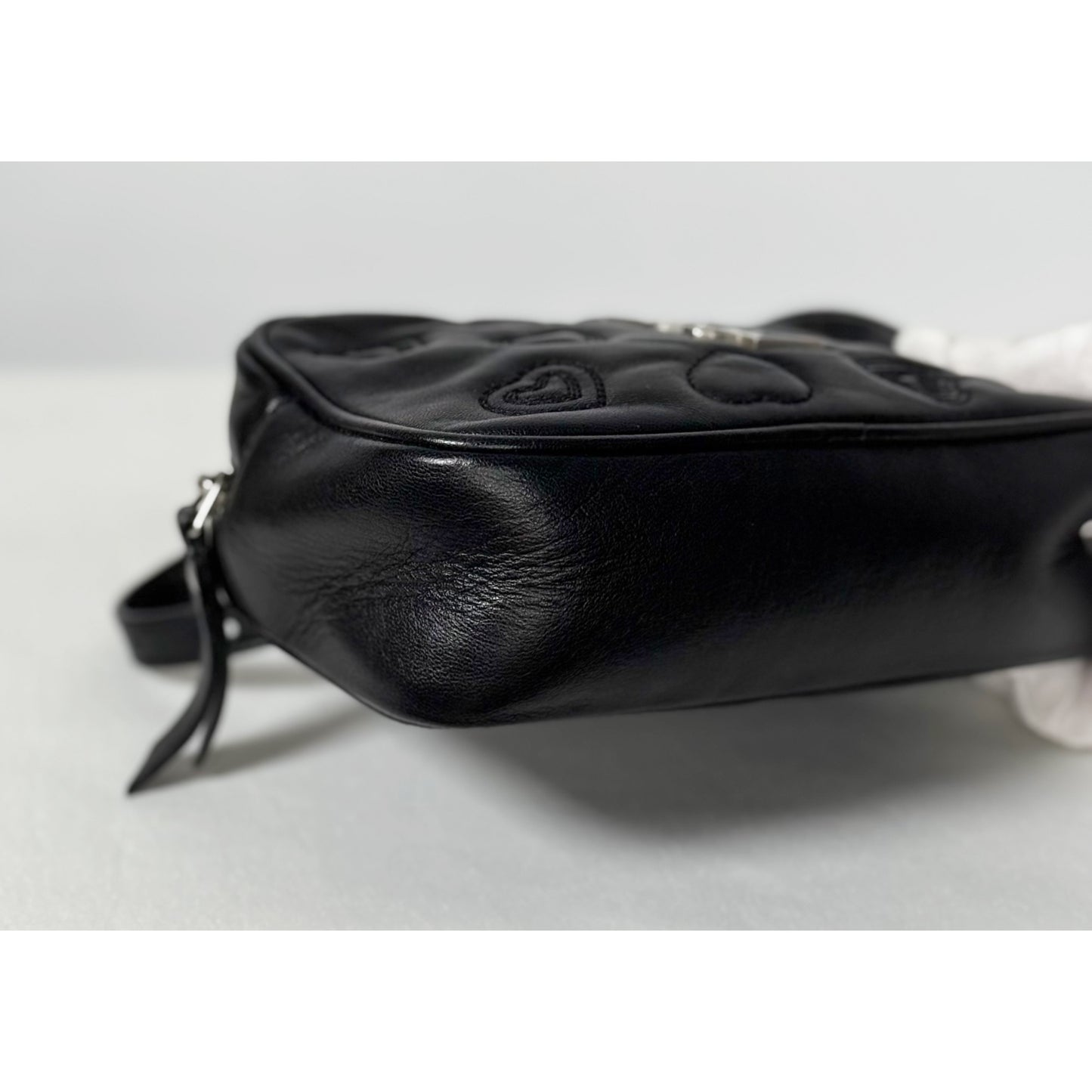 Yves Saint Laurent Black Leather Belt Bag Crossbody Bag, Rare and Hard to Find