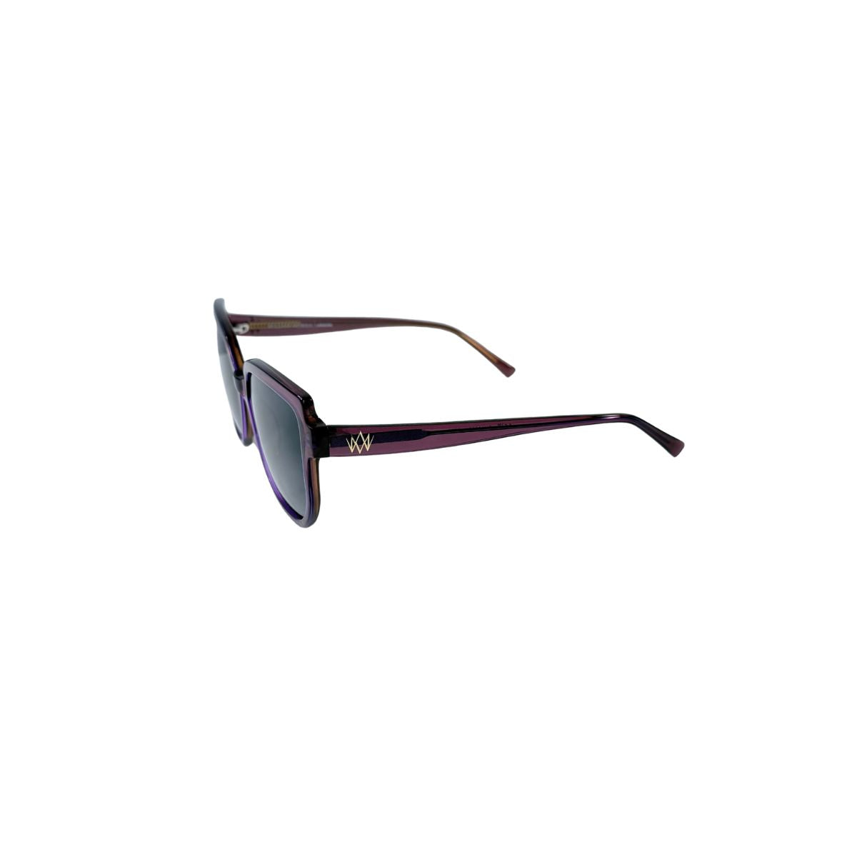 William Morris London SU10086 Plum Transparent Acetate Oversized Sunglasses