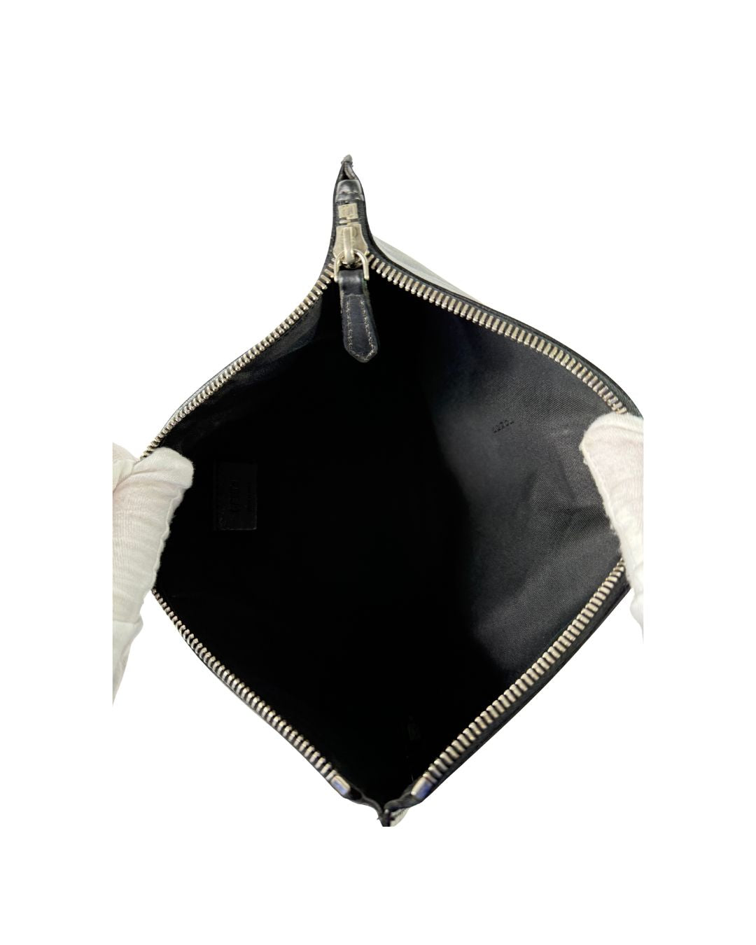 Fendi Bag Bugs Monster Eyes Black Leather Clutch