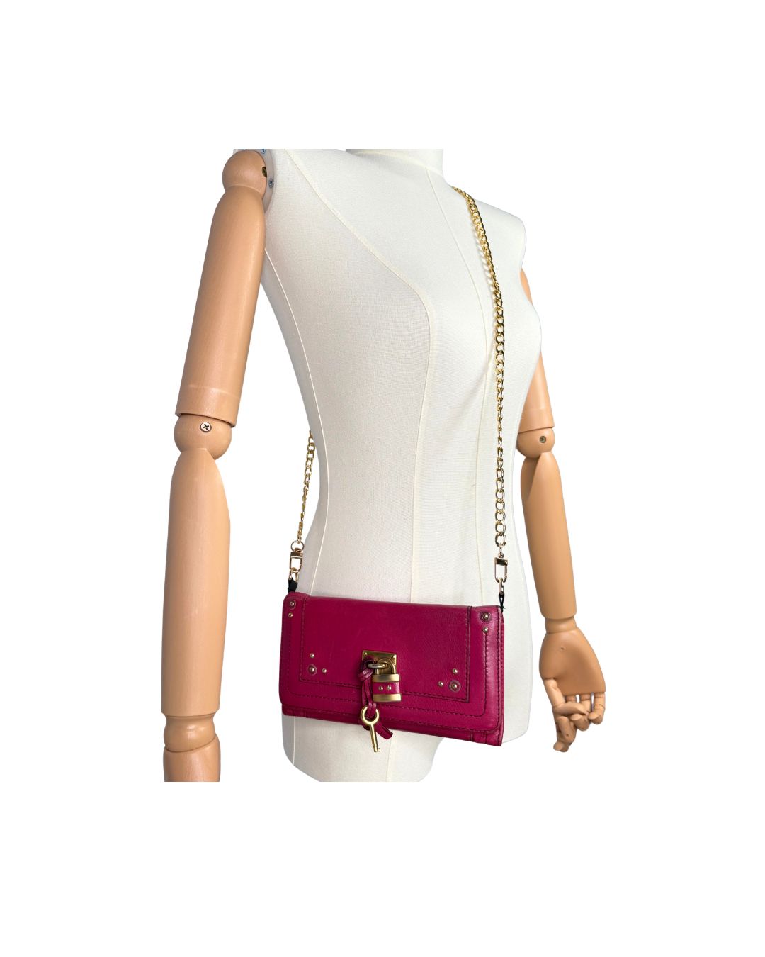 Chloé Paddington Long Wallet Pink Leather