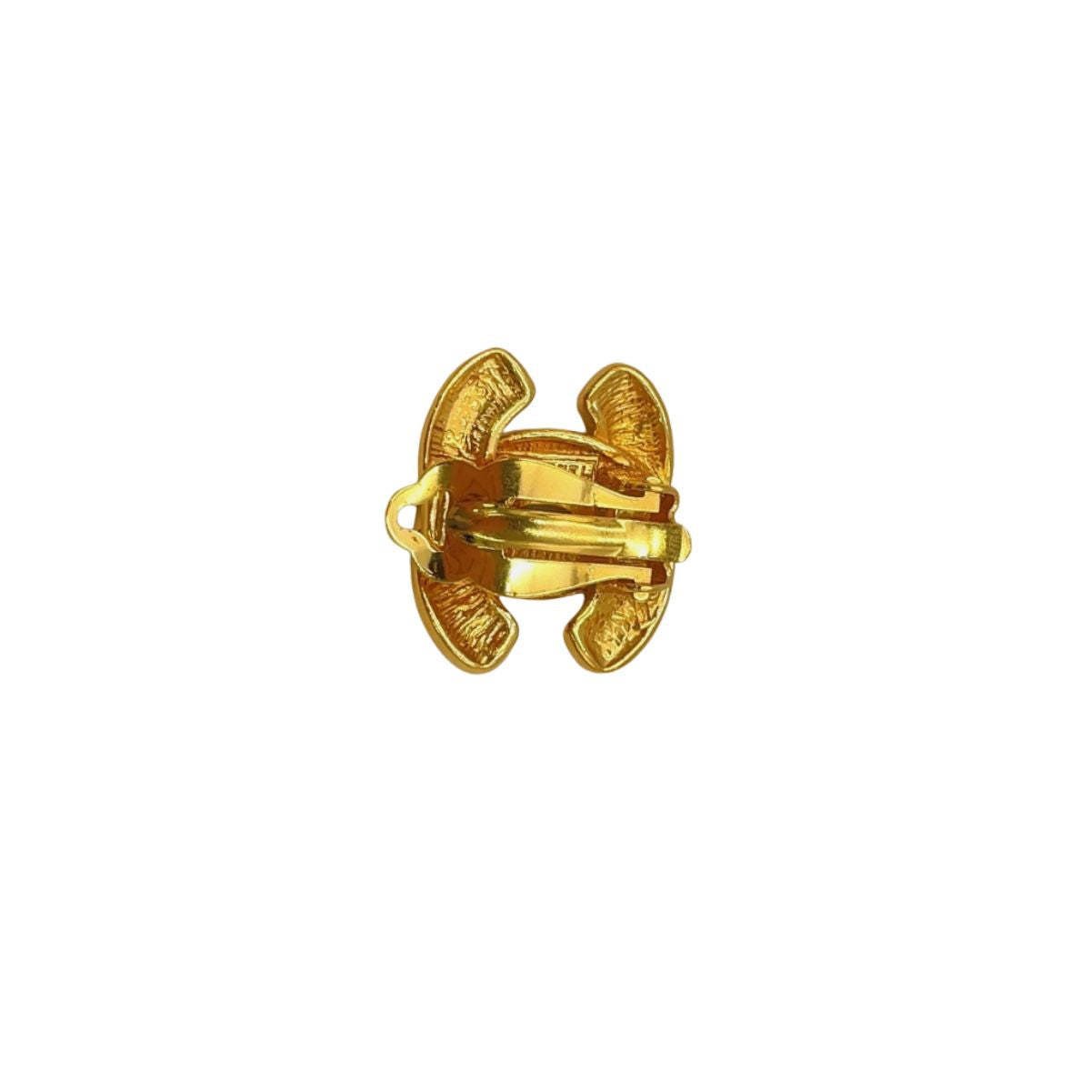 Chanel Matelassé Coco Mark Gold Metal Earrings