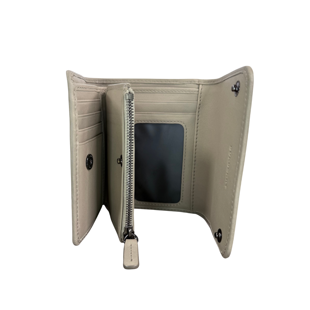 Burberry Smoke House Check Canvas Compact Wallet