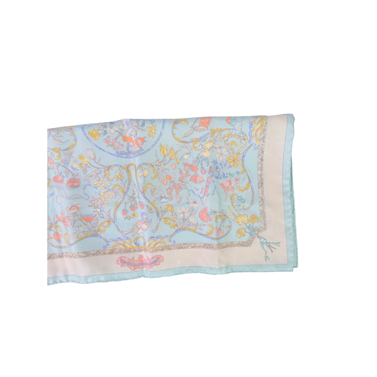 Hermès Carré 45 Pierres d'Orient et d'Occident Silk Scarf Blue Multicolor
