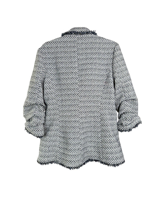 Cinq à Sept Noemie Khloe Bouclé Blazer in Navy Multi Size 6