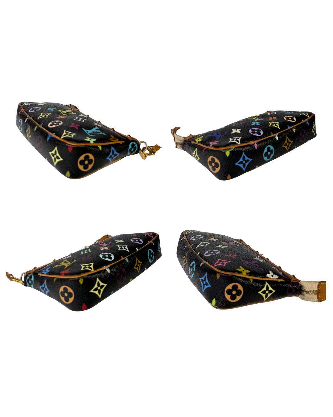 Louis Vuitton Monogram Black Multicolore Pochette Accessories