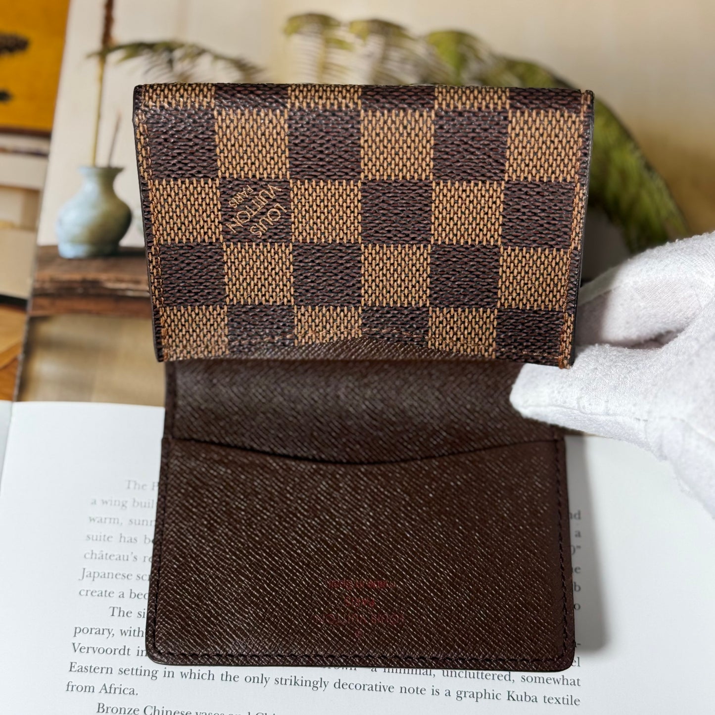 Louis Vuitton Damier Ebene Envelope Card Holder Card Case