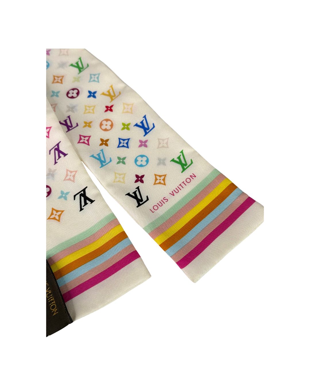 Louis Vuitton x Takashi Murakami Monogram Multicolor Silk Bandeau Scarf