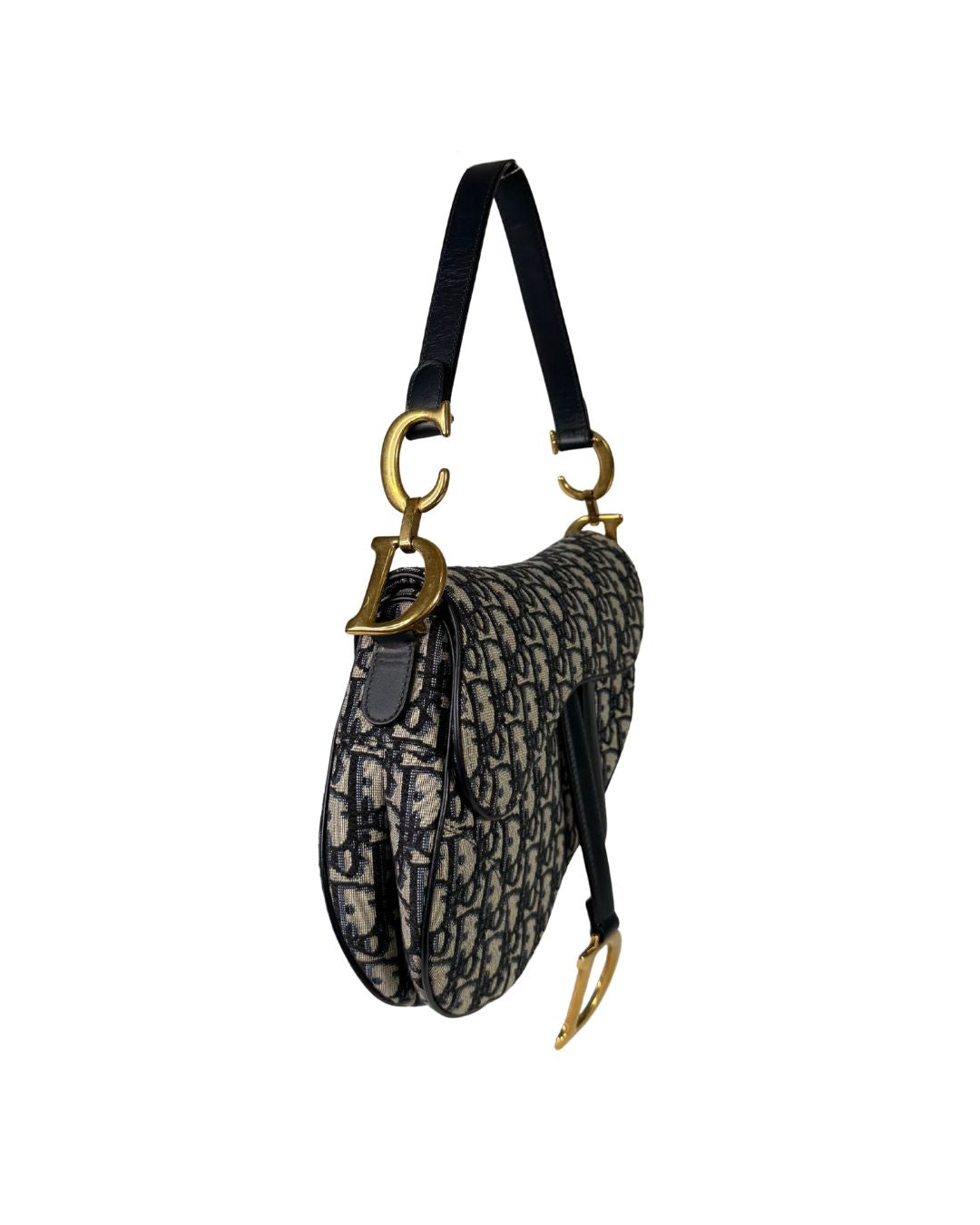 Christian Dior Medium Oblique Saddle Bag with Strap