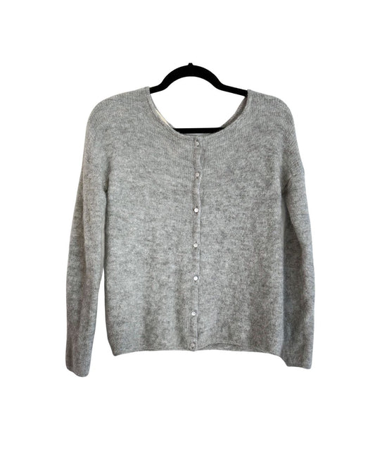 Sézane Gaspard Cardigan in Mottled Grey