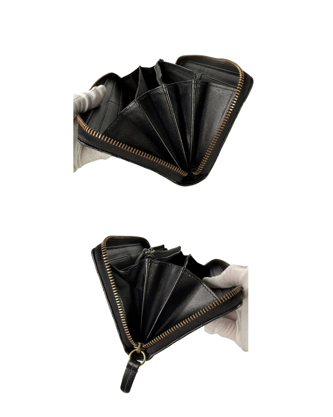 Gucci GG Marmont Black Matelassé Leather Zip Around Wallet