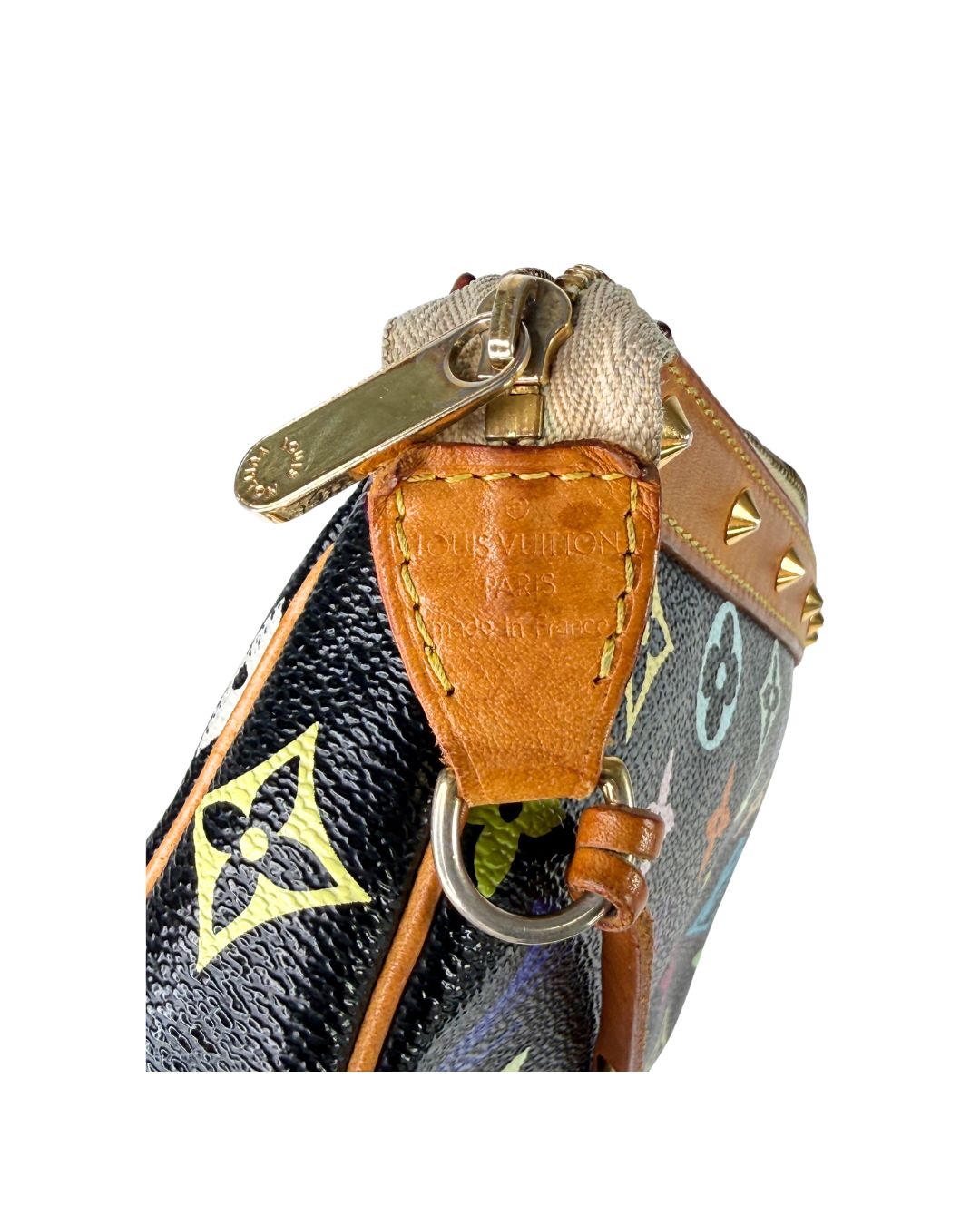 Louis Vuitton Monogram Black Multicolore Pochette Accessories