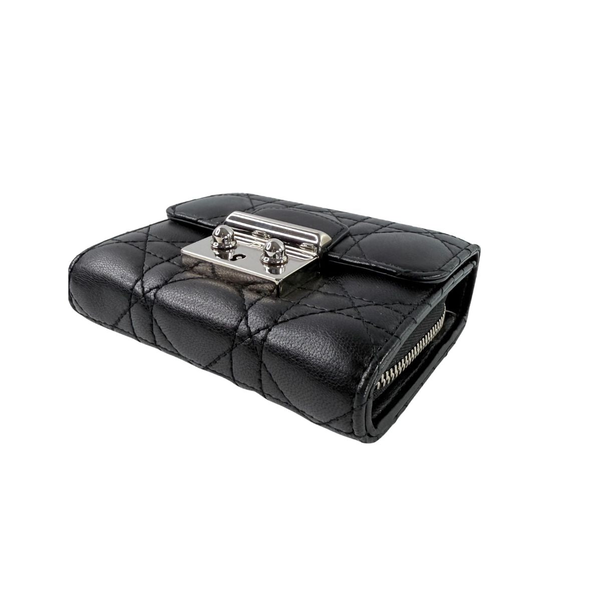 Christian Dior Cannage Lambskin Black Wallet