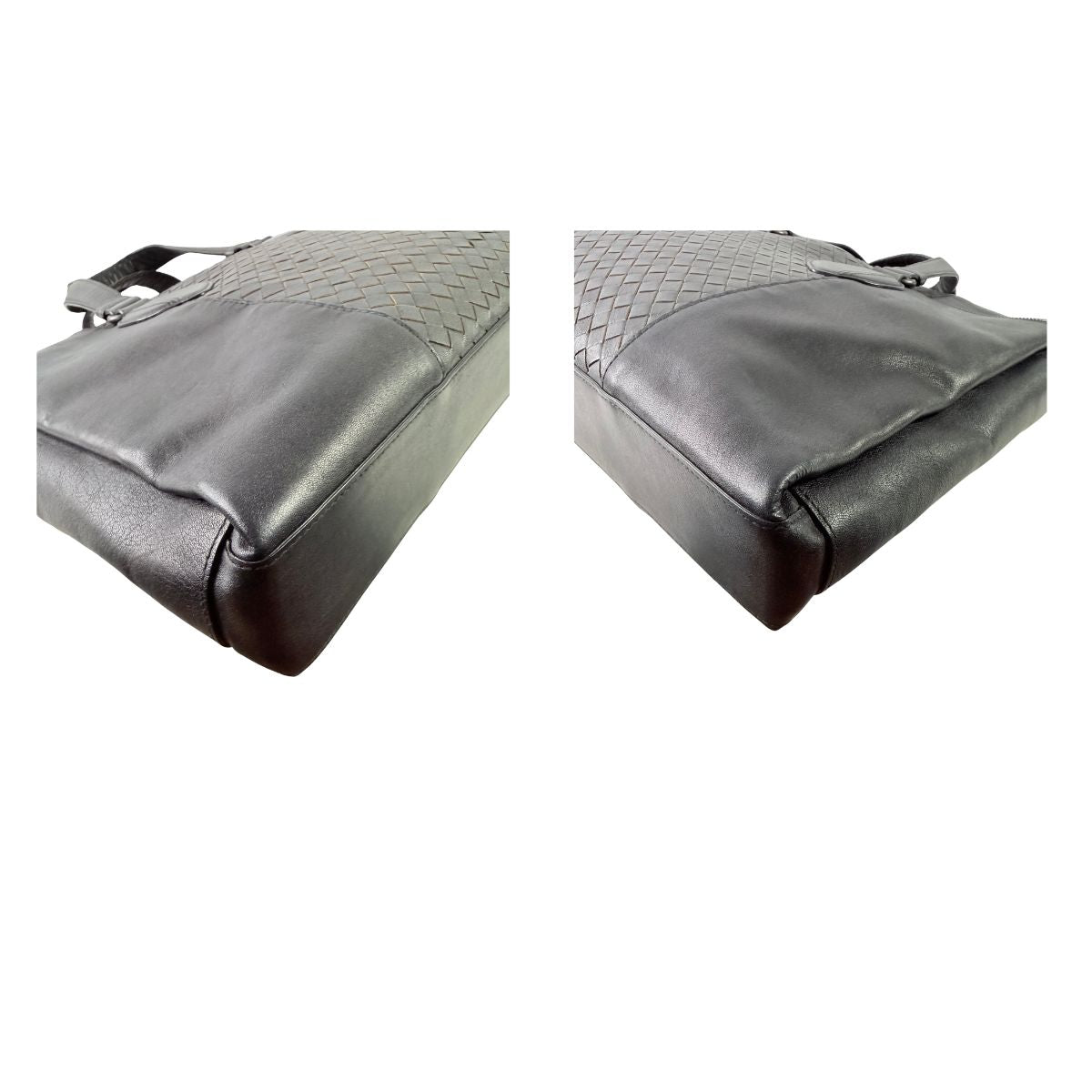 Bottega Veneta Intrecciato Leather Black Briefcase