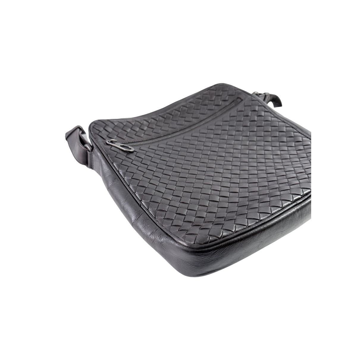 Bottega Veneta Intrecciato Dark Brown Leather Crossbody Messenger Bag