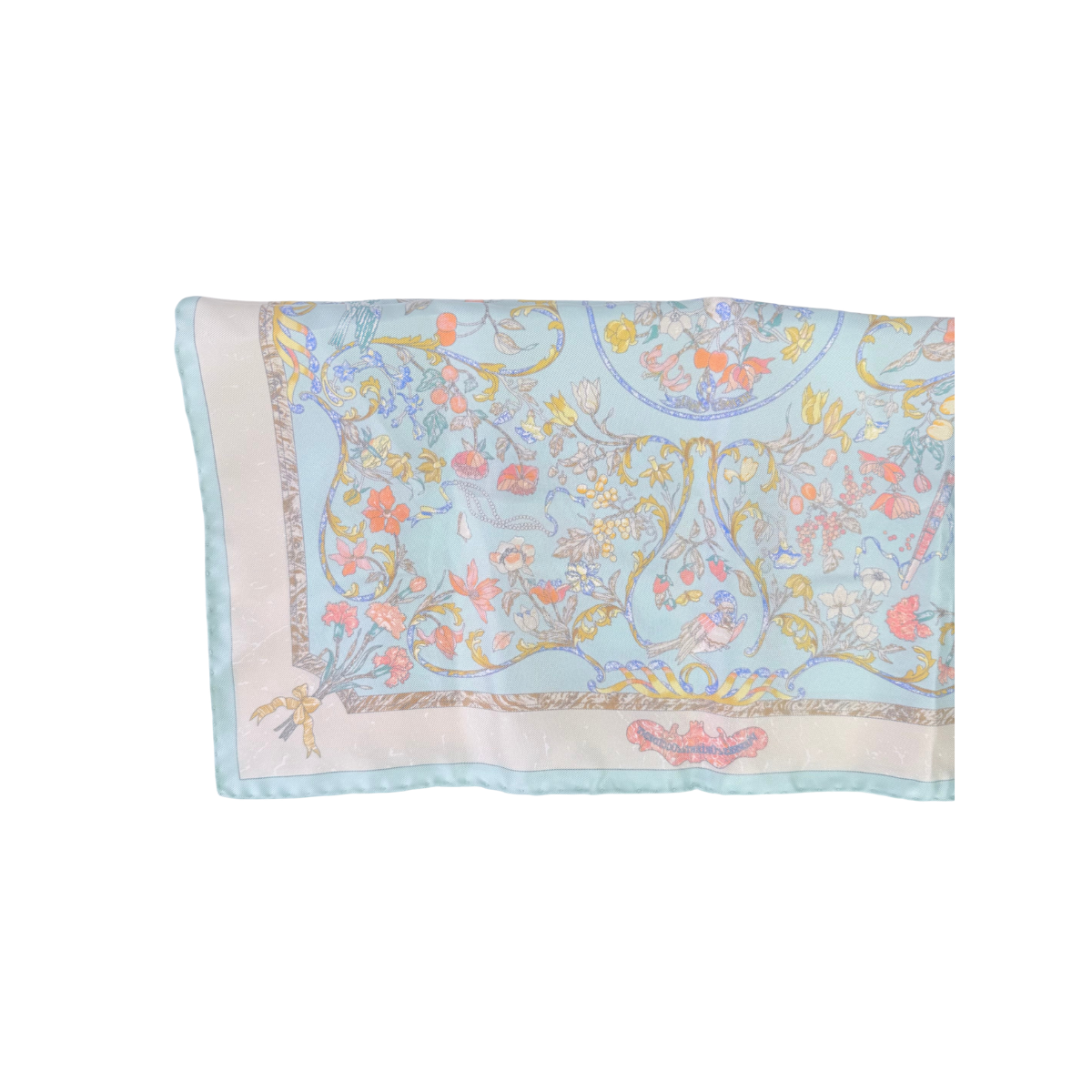Hermès Carré 45 Pierres d'Orient et d'Occident Silk Scarf Blue Multicolor