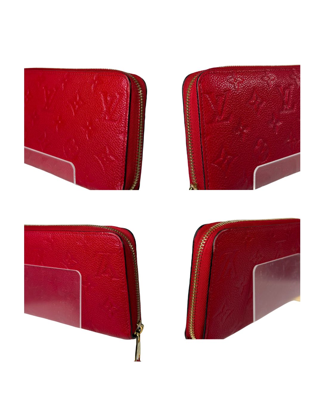 Louis Vuitton Zippy Wallet Monogram Empreinte Red Leather